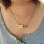 Collier femme personnalisé photo coulissant 2