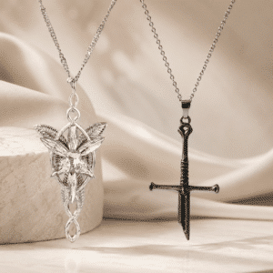 Collier couple épée elfique