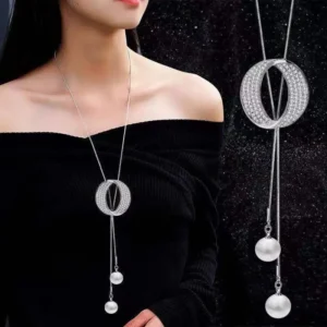 Collier long femme sautoir perles 1