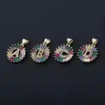 Collier femme initiale multicolore 5