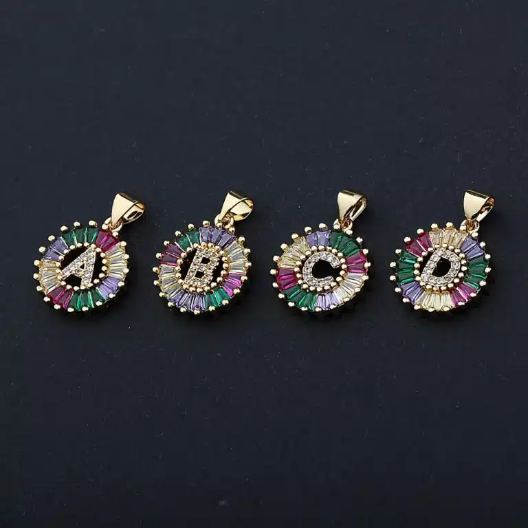 Collier femme initiale multicolore 5