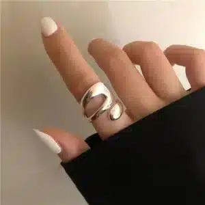 Bague ouverte argent épaisse 1
