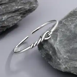 Bracelet femme noeud marin argent 1