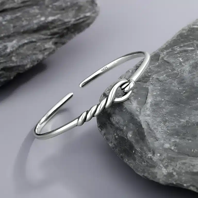 Bracelet femme noeud marin argent 1