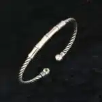Bracelet jonc bambou torsadé 1