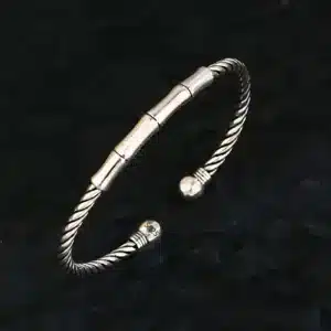 Bracelet jonc bambou torsadé 1