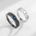 Bague de couple ange démon noir et blanc 2