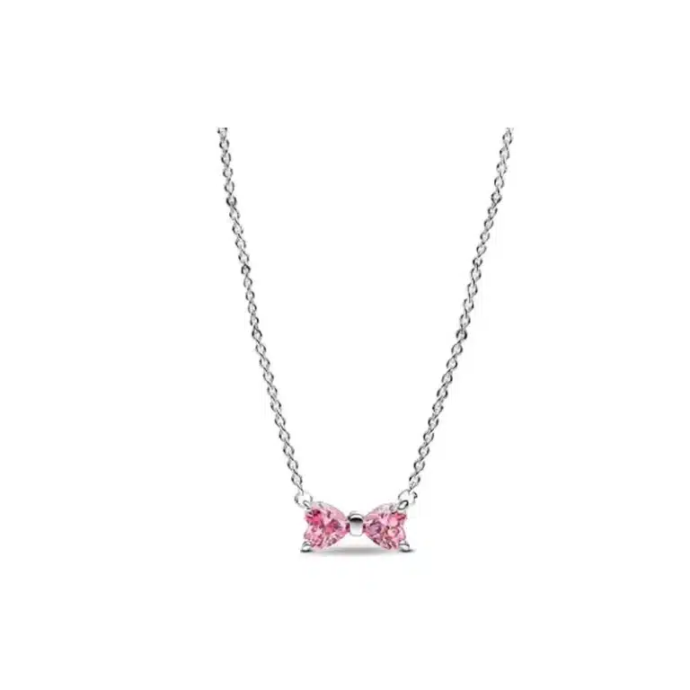 Collier femme noeud brillant coloré 3