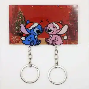 Porte-clés couple mural Noël Stitch 1