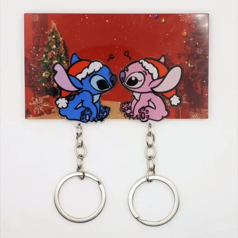 Porte-clés couple mural Noël Stitch 1