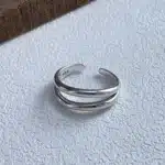 Bague femme double anneau 1