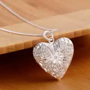 Collier coeur argent femme 1