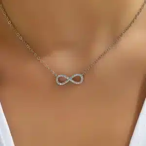 Collier femme pendentif infini 1