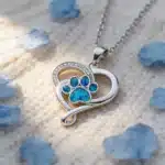 Collier femme coeur patte d'animal 4