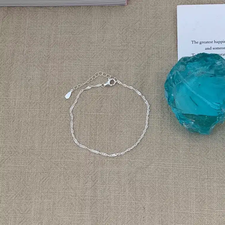 Bracelet femme argent chaîne torsadée 1
