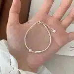 Bracelet femme argent dauphin perle 1