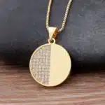 Collier femme médaille ronde 1