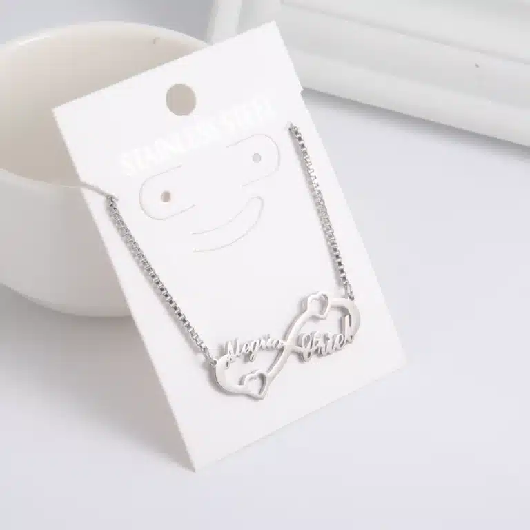 Bracelet femme infini prénoms cœurs 3