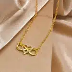 Collier femme coeur infini doré brillant 5