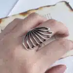 Bague femme aile d'ange enroulée 1