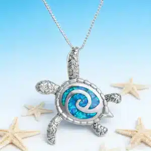 Collier femme tortue opale 1