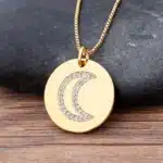 Collier femme lune croissante 2