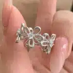 Bague de promesse couronne de fleurs brillante 1