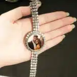 Bracelet femme personnalisé photo strass 1
