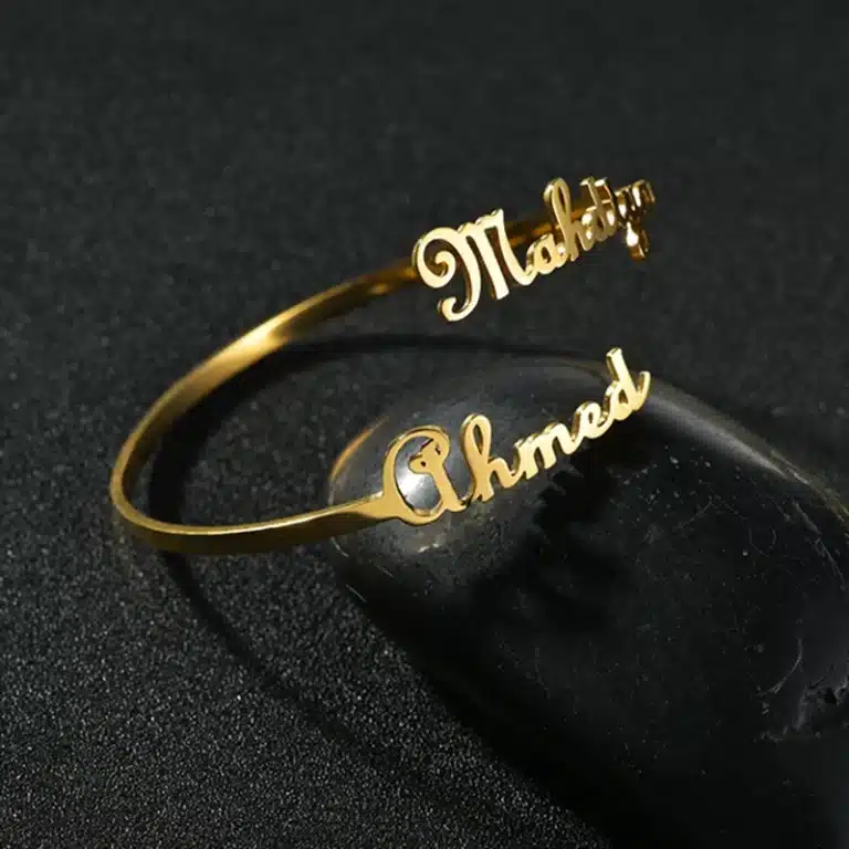 Bracelet couple femme deux prénoms 1