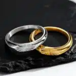 Duo bagues de promesses minimalistes 1