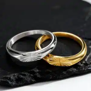 Duo bagues de promesses minimalistes 1