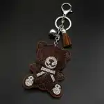 Porte-clés femme ours kawaii marron 1