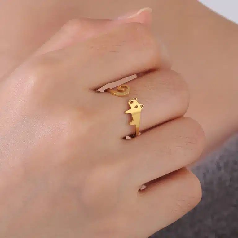 Bague chat mignon pour femme 4
