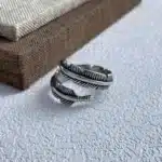 Bague feuilles vintage pour femme 1