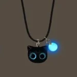 Collier bracelet couple chat lumineux 3
