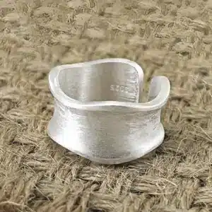 Bague manchette argent femme 1