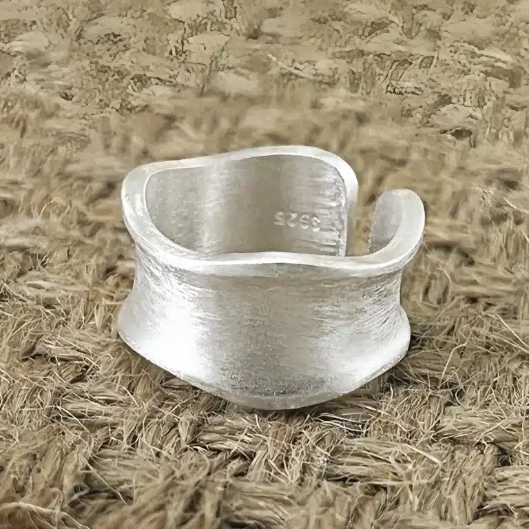 Bague manchette argent femme 1