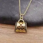 Collier femme pendentif sac à main 3