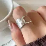 Bague design argent femme 1