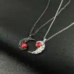 Collier couple ange démon chaine 3