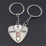 Porte-clés couple cœur puzzle clé 1