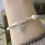 Bracelet femme papillon nacré perle 1
