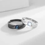 Bague de couple ange démon noir et blanc 3