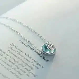 Collier femme bleu sirène 1