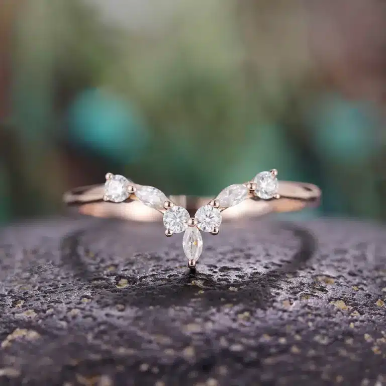 Bague femme couronne inversée 3