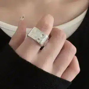 Bague large ajustable femme 1