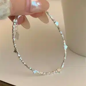 Bracelet fin minimaliste étoiles femme 1