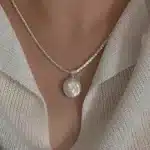Collier femme grosse perle ronde 1