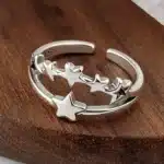 Bague femme acier multi étoilée 1