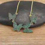 Bijou collier femme papillons colorés 5